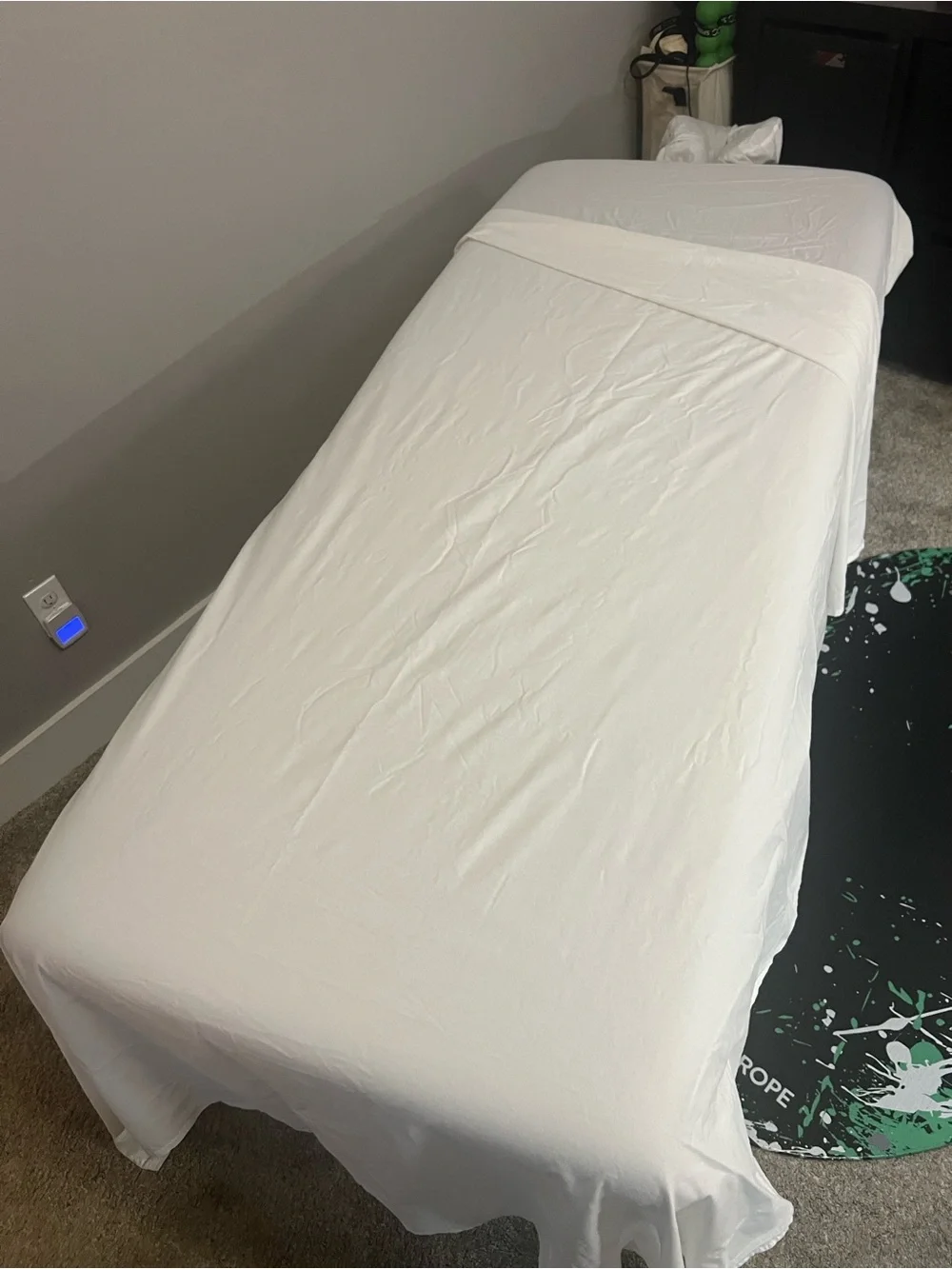 White Massage Table Sheets by NRG